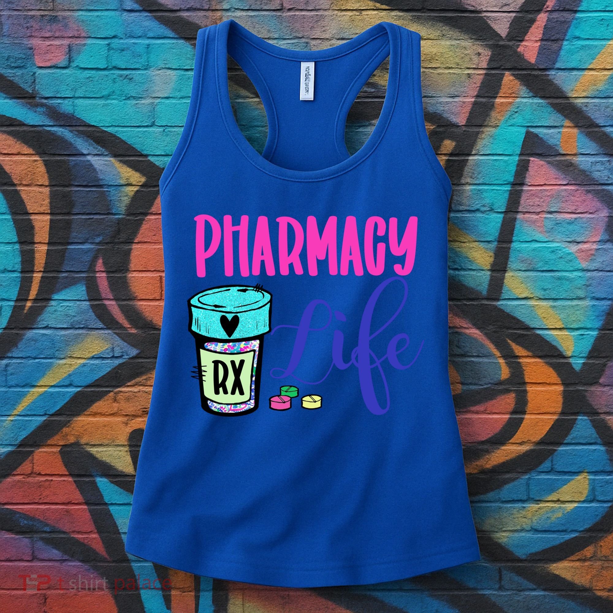 Cute Pharmacy Life Medication Pill Pharmacist Pharmacy Tech Gift Women's Tank Top