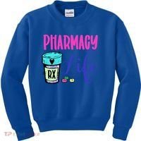 Cute Pharmacy Life Medication Pill Pharmacist Pharmacy Tech Gift Kids Sweatshirt thumb 0