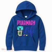 Cute Pharmacy Life Medication Pill Pharmacist Pharmacy Tech Gift Kids Hoodie thumb 0