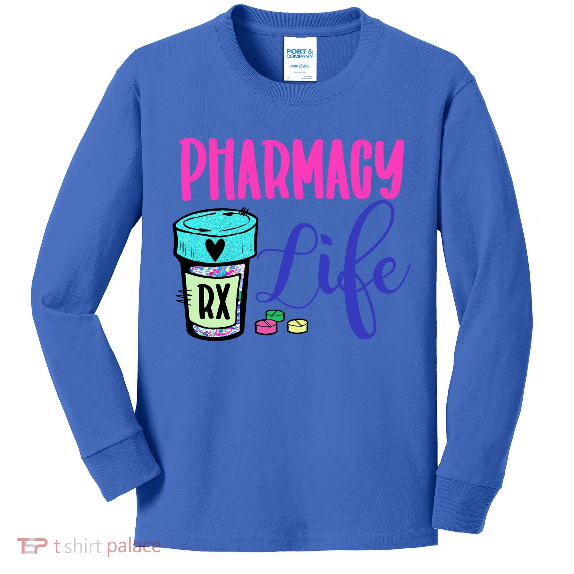 Cute Pharmacy Life Medication Pill Pharmacist Pharmacy Tech Gift Kids Long Sleeve Shirt