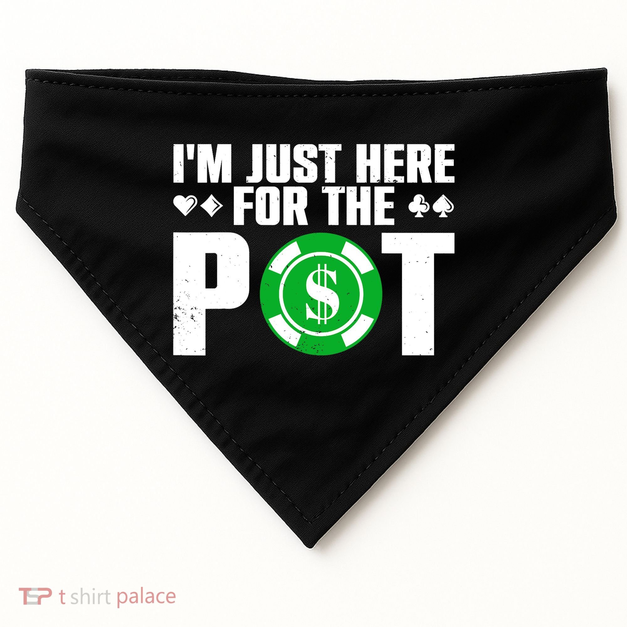 Cool Poker Lover Card Casino Player Gambler USA-Made Doggie Bandana