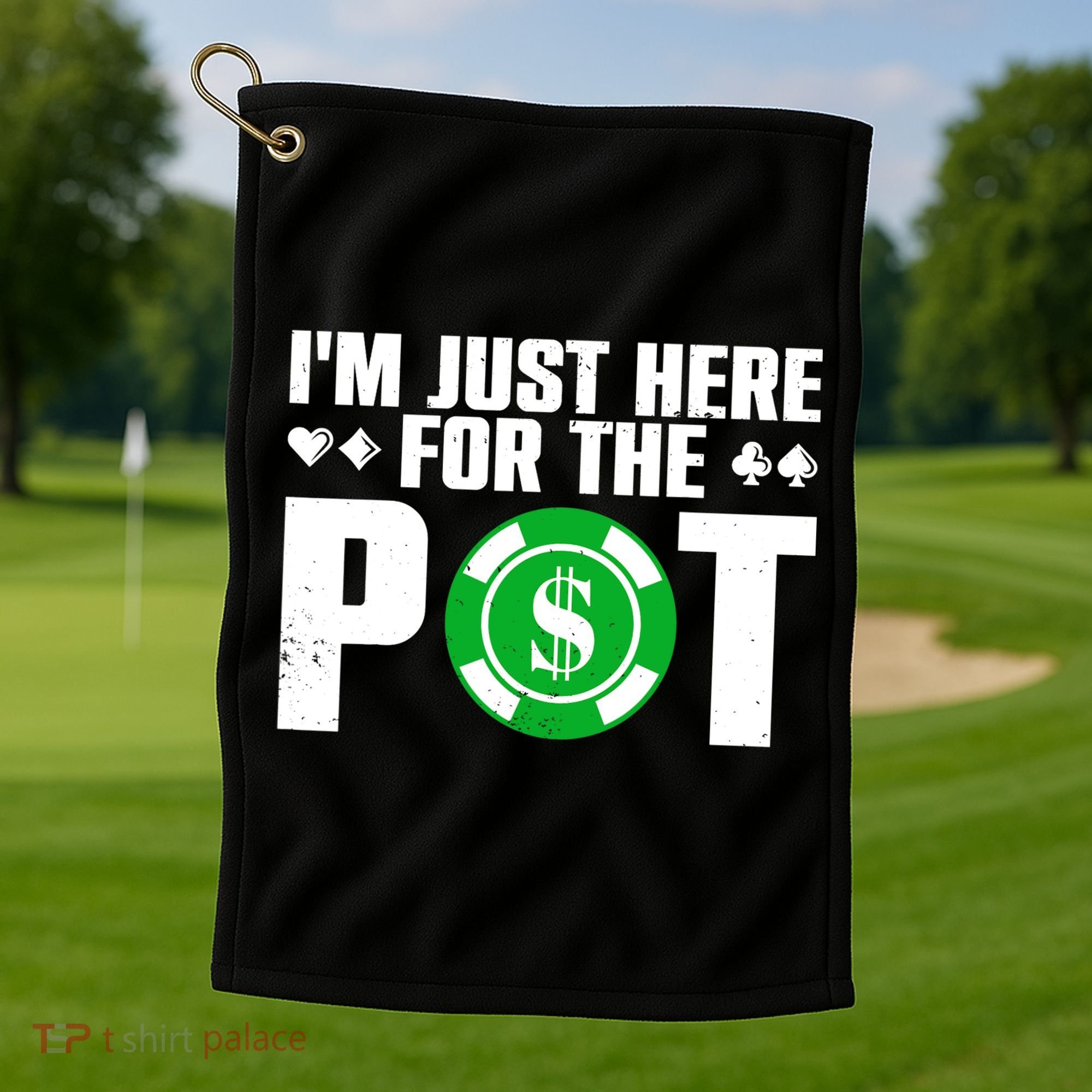 Cool Poker Lover Card Casino Player Gambler Golf Towel