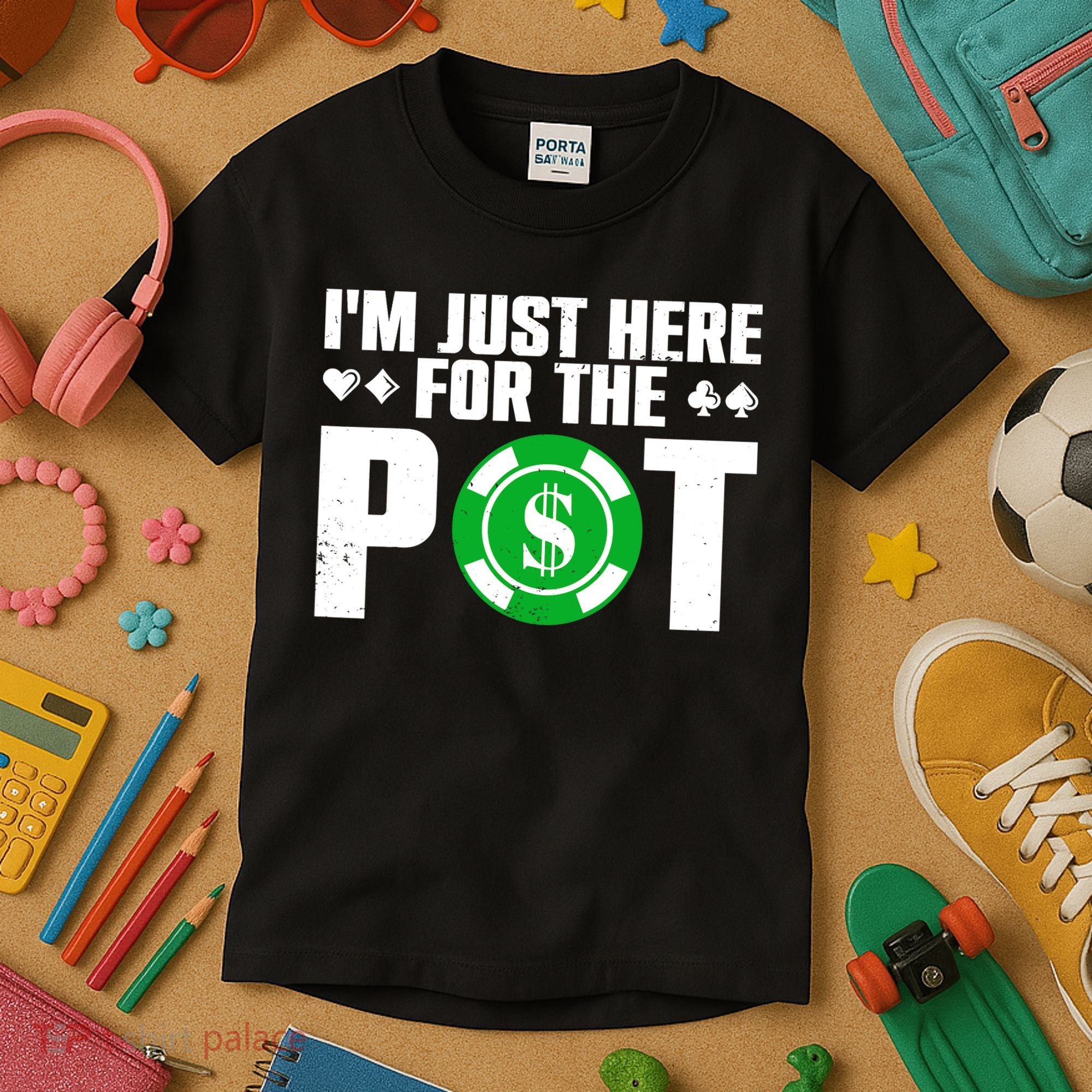 Cool Poker Lover Card Casino Player Gambler Kids T-Shirt