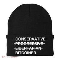 Conservative Progressive Libertarian Bitcoiner Beanie thumb 0
