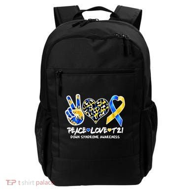 Cool Peace Love T21 Down Syndrome Awareness Support Backpack