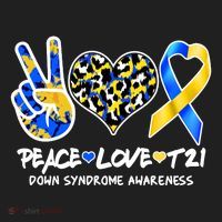Cool Peace Love T21 Down Syndrome Awareness Support Tumbler thumb 3