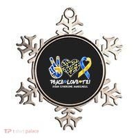 Cool Peace Love T21 Down Syndrome Awareness Support Ornament thumb 0