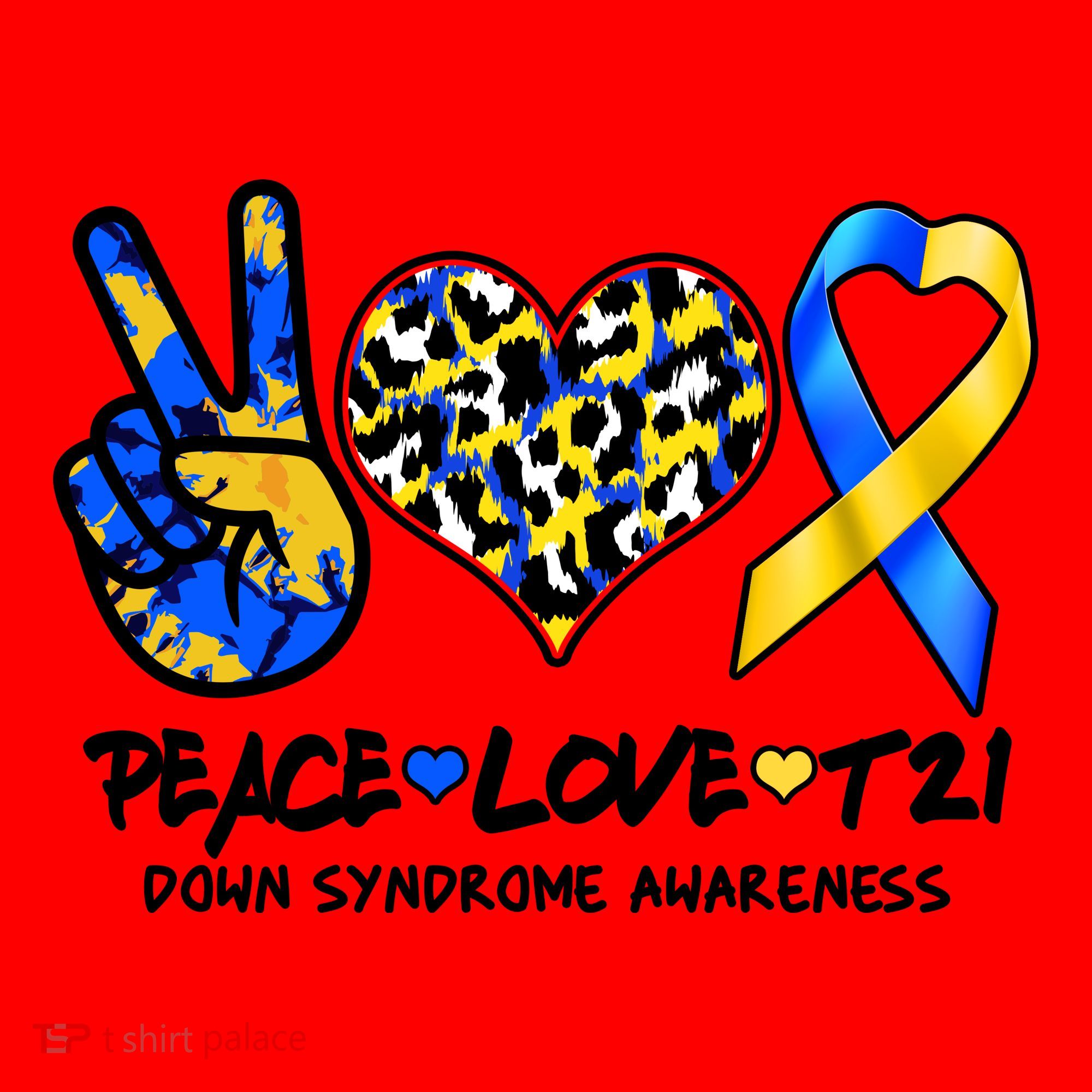 Cool Peace Love T21 Down Syndrome Awareness Support Santa Hat