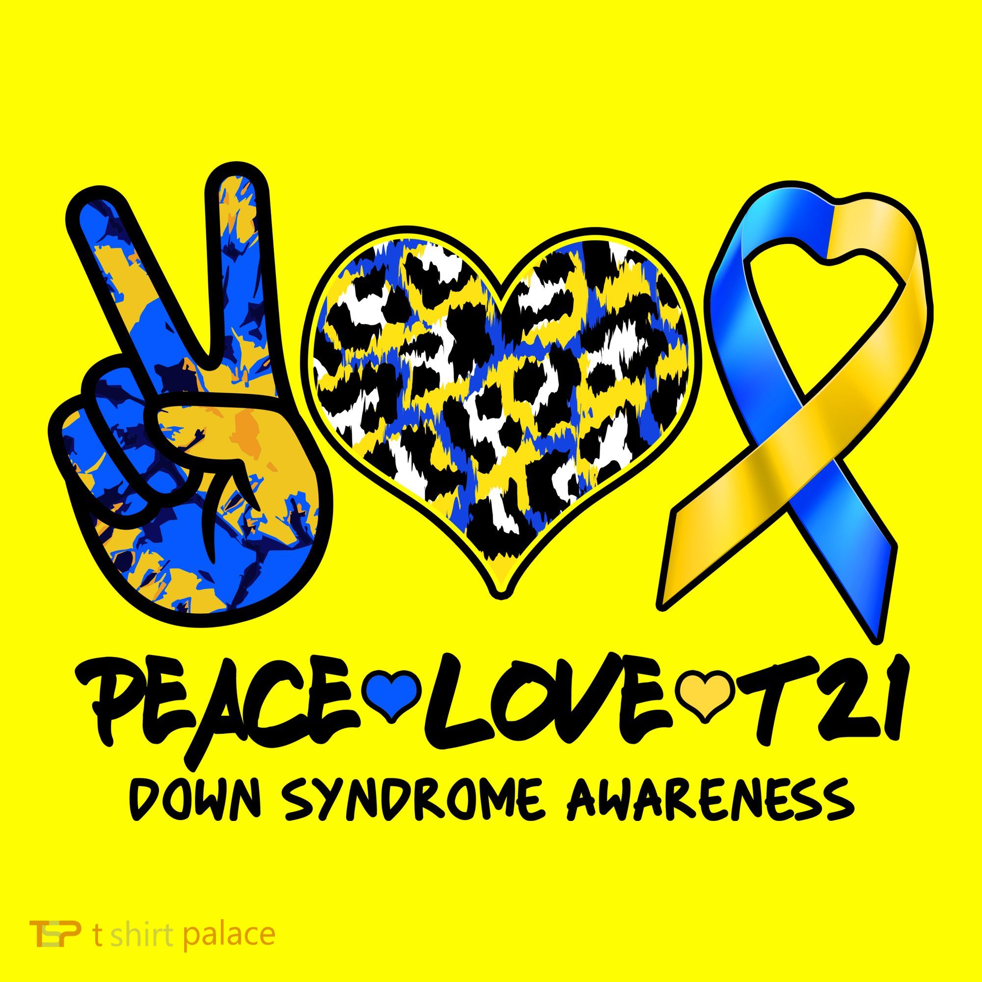Cool Peace Love T21 Down Syndrome Awareness Support Baby Bodysuit