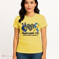 Cool Peace Love T21 Down Syndrome Awareness Support Women's T-Shirt thumb 4