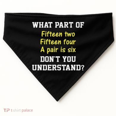 Cribbage Player Lover Joke Card Game Cribbage USA-Made Doggie Bandana