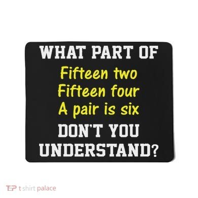 Cribbage Player Lover Joke Card Game Cribbage Mousepad