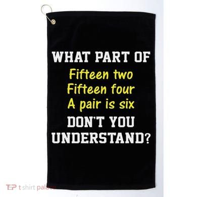 Cribbage Player Lover Joke Card Game Cribbage Golf Towel