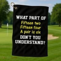 Cribbage Player Lover Joke Card Game Cribbage Golf Towel thumb 1