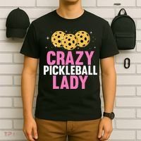 Crazy Pickleball Lady Funny Pickleball Gifts for  T-Shirt thumb 6
