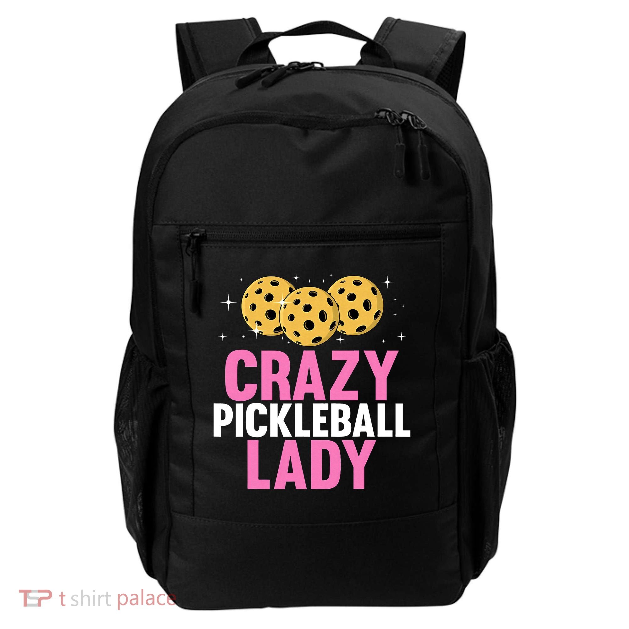 Crazy Pickleball Lady Funny Pickleball Gifts for  Backpack