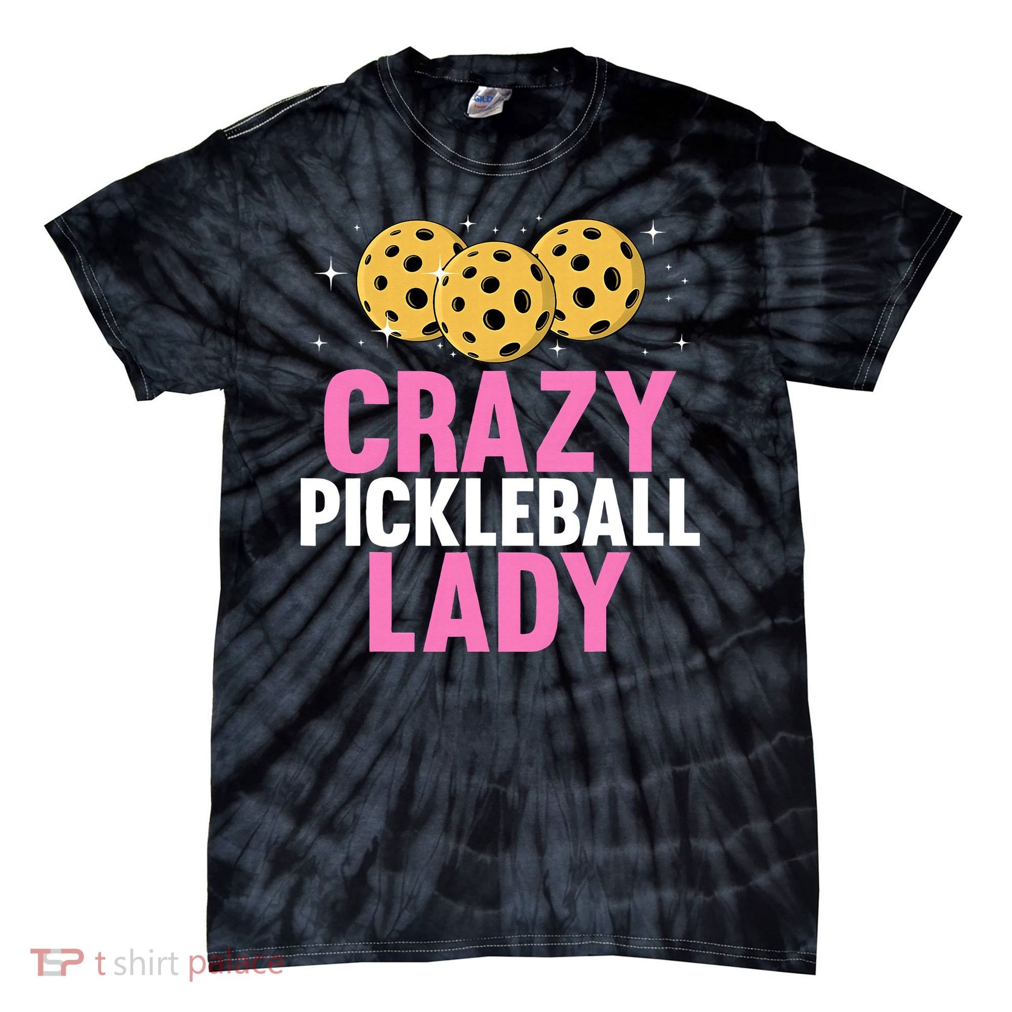 Crazy Pickleball Lady Funny Pickleball Gifts for  Tie-Dye T-Shirt