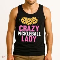 Crazy Pickleball Lady Funny Pickleball Gifts for  Tank Top thumb 3