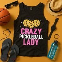 Crazy Pickleball Lady Funny Pickleball Gifts for  Tank Top thumb 4