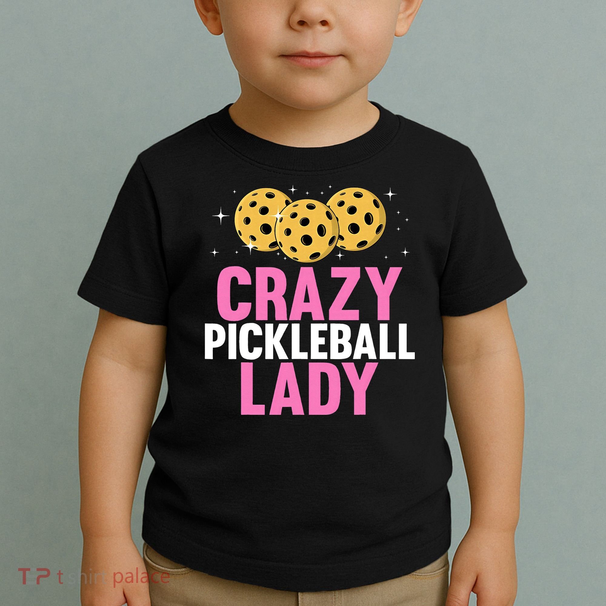 Crazy Pickleball Lady Funny Pickleball Gifts for  Toddler T-Shirt