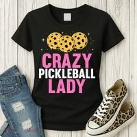 Crazy Pickleball Lady Funny Pickleball Gifts for  Women's T-Shirt thumb 3