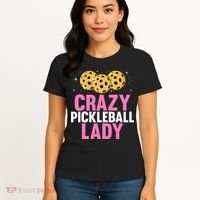 Crazy Pickleball Lady Funny Pickleball Gifts for  Women's T-Shirt thumb 4