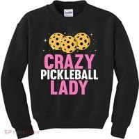 Crazy Pickleball Lady Funny Pickleball Gifts for  Kids Sweatshirt thumb 0