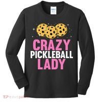 Crazy Pickleball Lady Funny Pickleball Gifts for  Kids Long Sleeve Shirt thumb 0