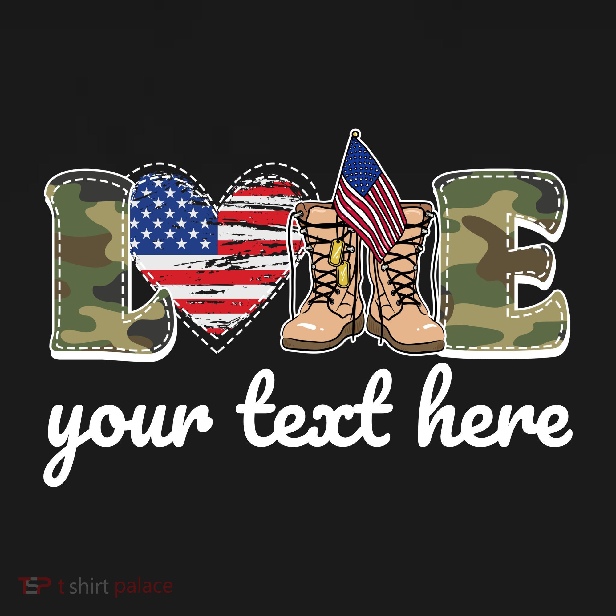 Custom Personalized Love Military Long Sleeve Shirt