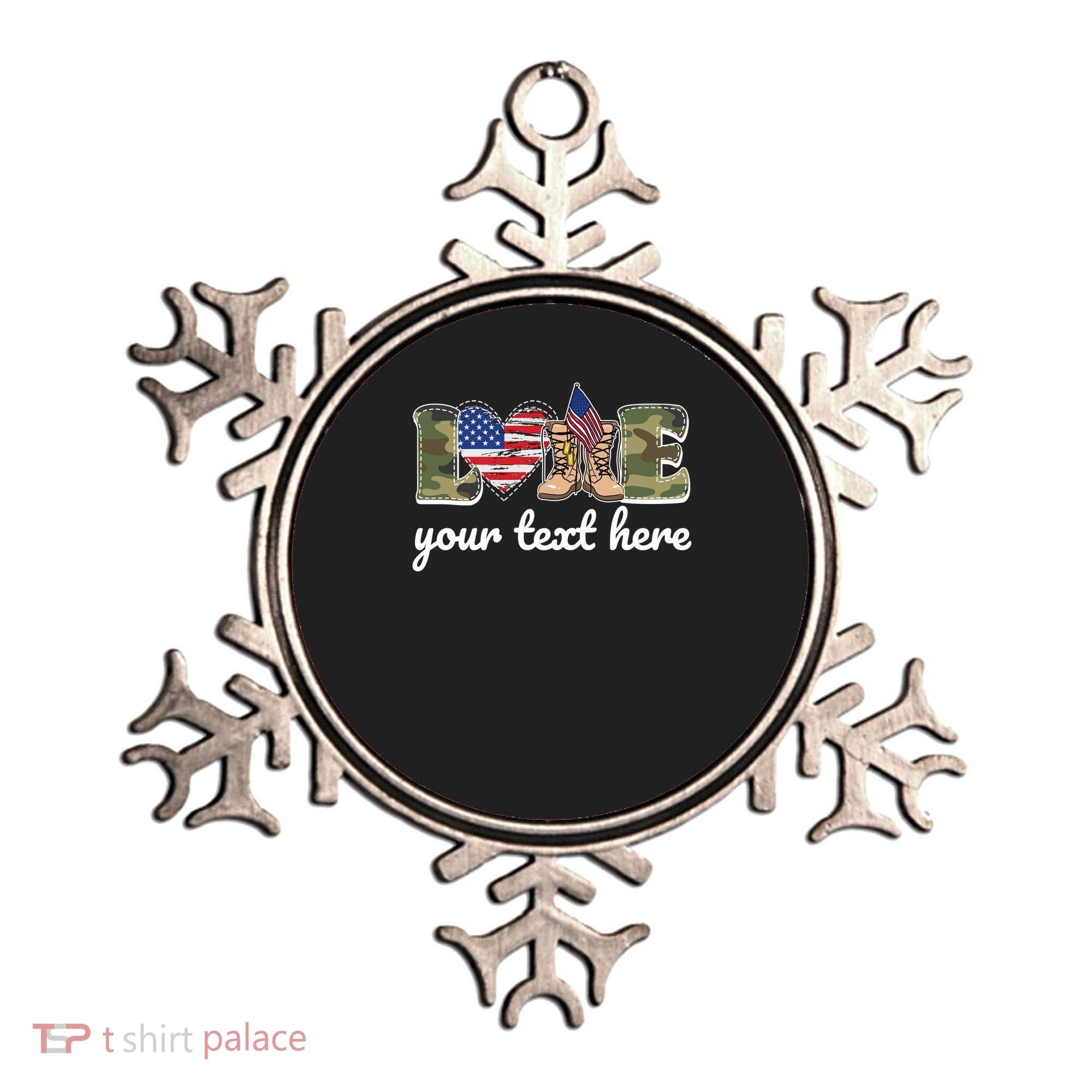 Custom Personalized Love Military Ornament