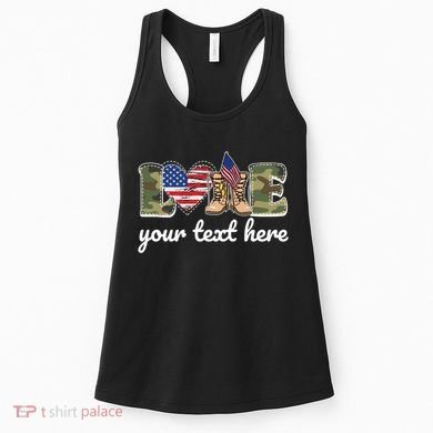 Custom Personalized Love Military Women's Tank Top