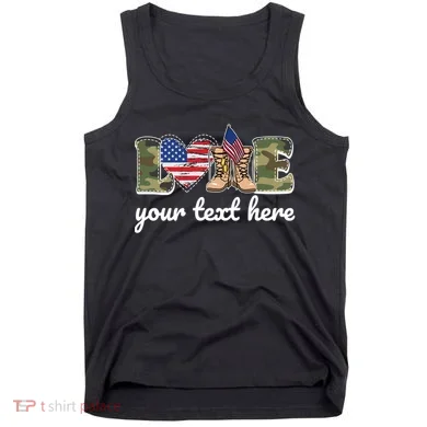 Custom Personalized Love Military Tank Top