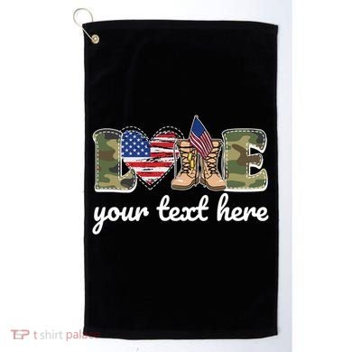 Custom Personalized Love Military Golf Towel