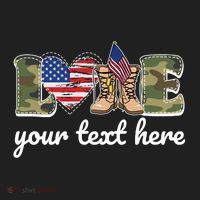 Custom Personalized Love Military Golf Towel thumb 3