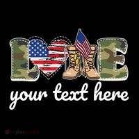 Custom Personalized Love Military Tote Bag thumb 4