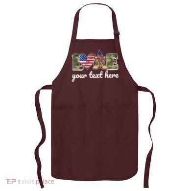 Custom Personalized Love Military Apron