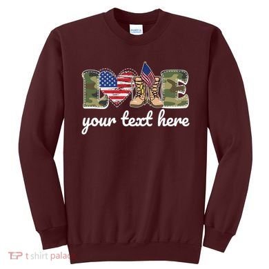 Custom Personalized Love Military Sweatshirt
