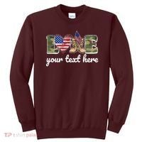 Custom Personalized Love Military Sweatshirt thumb 0