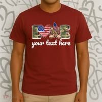 Custom Personalized Love Military T-Shirt thumb 3