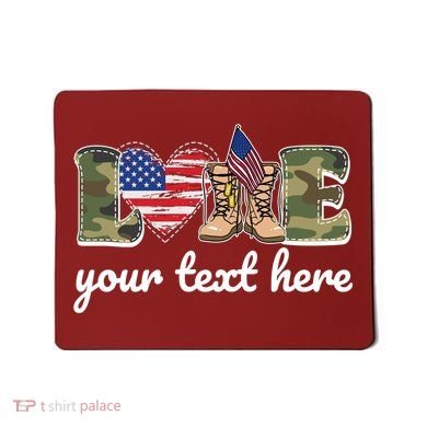 Custom Personalized Love Military Mousepad