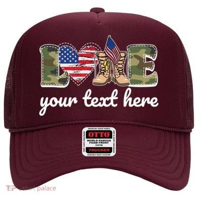 Custom Personalized Love Military Hat
