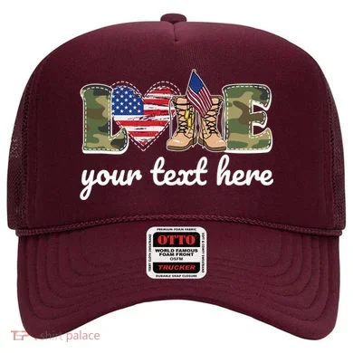 Custom Personalized Love Military Hat