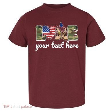 Custom Personalized Love Military Toddler T-Shirt