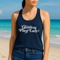Childless Plant Lady (Childless Cat Lady Meme) Funny Kamala 2024 Women's Tank Top thumb 2