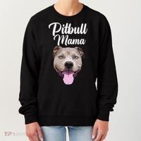 Cool Pitbull Mom For Women Mama Pitbull Owner Dog Lover Women's Sweatshirt thumb 0