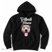 Cool Pitbull Mom For Women Mama Pitbull Owner Dog Lover Hoodie thumb 0