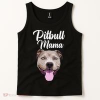Cool Pitbull Mom For Women Mama Pitbull Owner Dog Lover Tank Top thumb 2