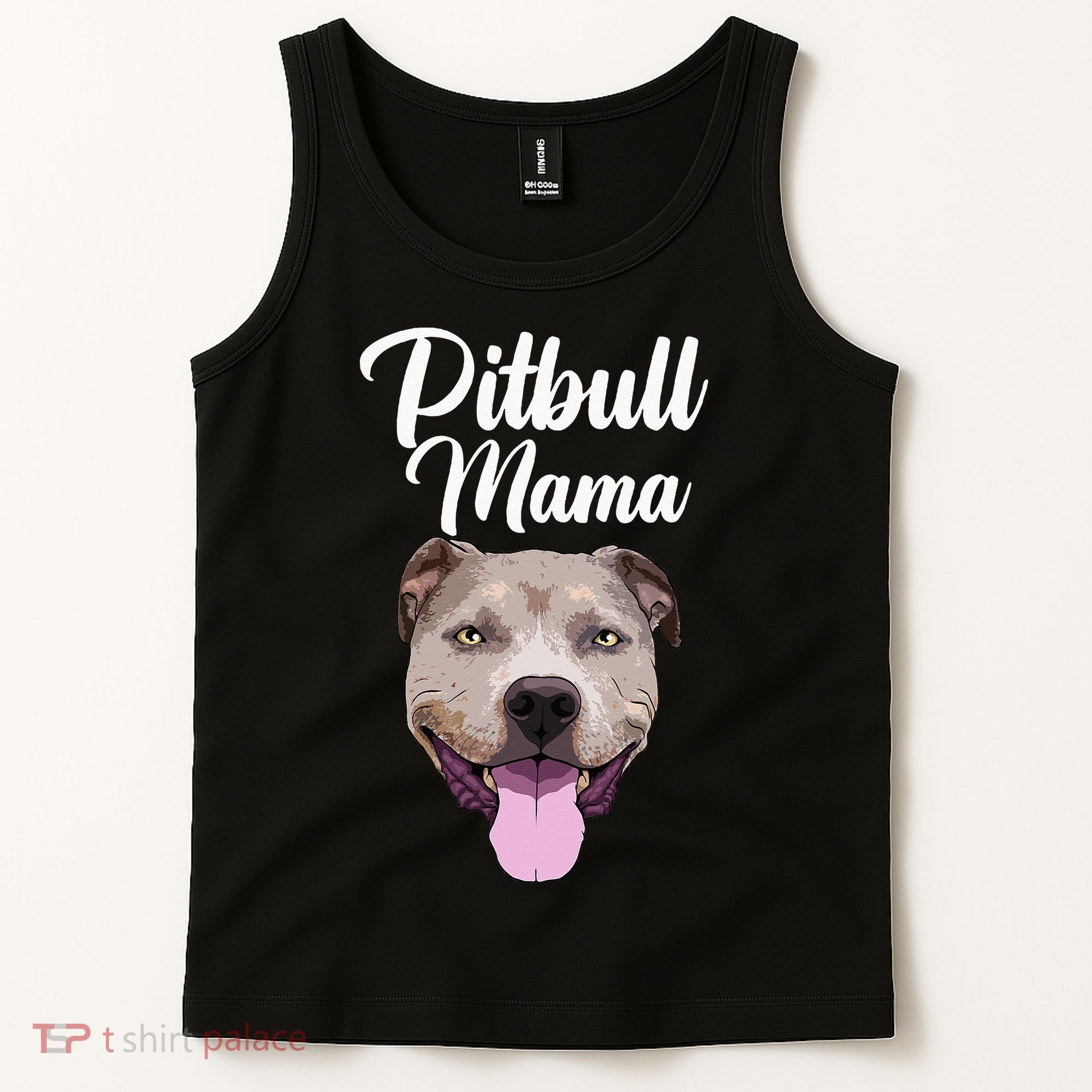 Cool Pitbull Mom For Women Mama Pitbull Owner Dog Lover Tank Top