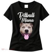 Cool Pitbull Mom For Women Mama Pitbull Owner Dog Lover Women's T-Shirt thumb 0