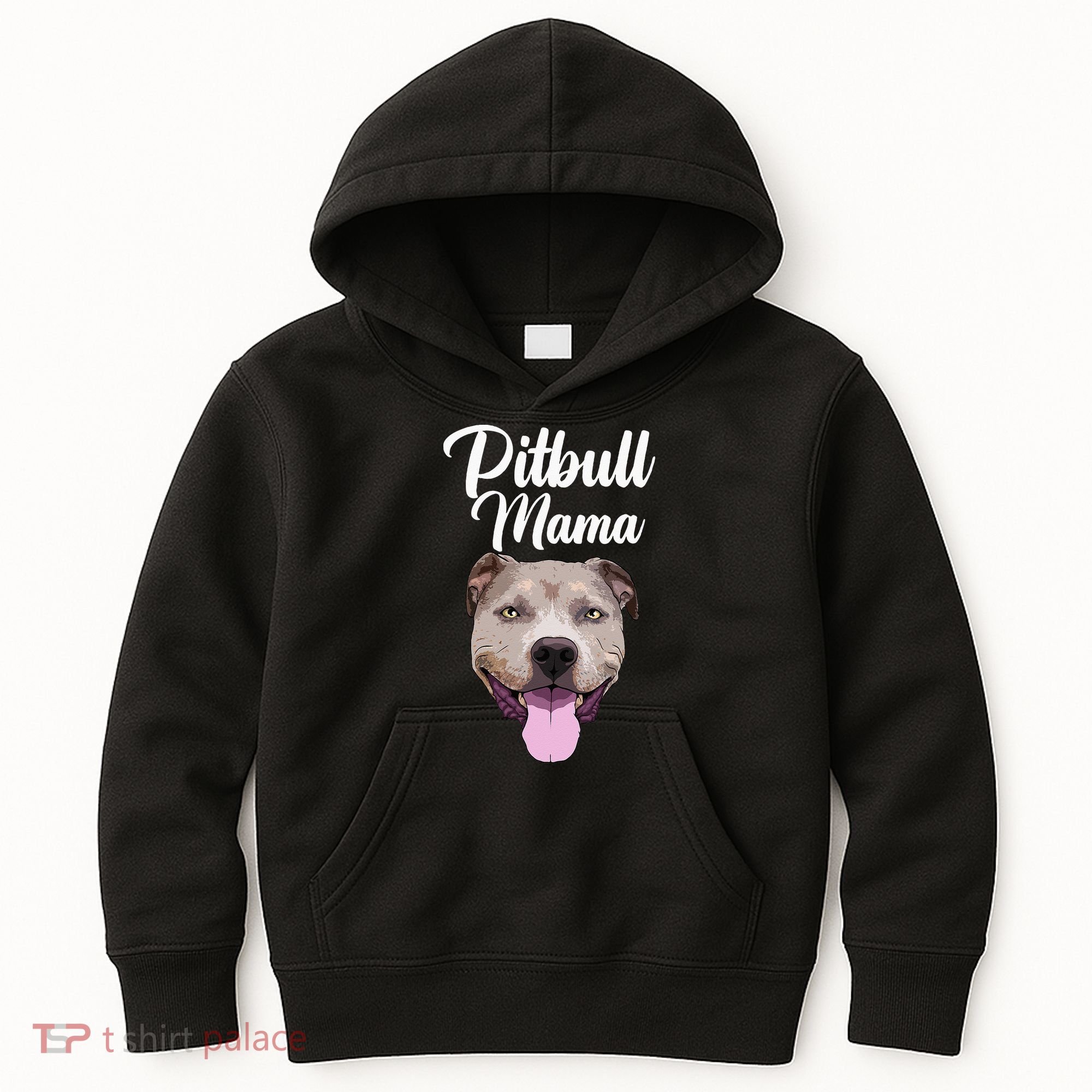 Cool Pitbull Mom For Women Mama Pitbull Owner Dog Lover Kids Hoodie